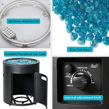 Load image into Gallery viewer, BALI OUTDOORS Gas Fire Pit Propane Fire Column, 23 Inch Cylinder Firepit, 50,000BTU Round Fire pits, Patio Fire Place W/ 22lb Blue Fire Glass, Black
