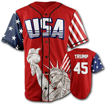 Load image into Gallery viewer, Greater Half Jersey: Liberty Edition Red Trump #45 Jersey (2XL)
