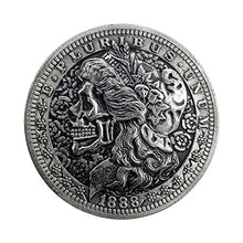 Load image into Gallery viewer, USA Statue of Liberty Skull HOBO Nickel Antique Silver Plated collectionchallenge Coin Satan Series
