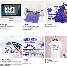 Load image into Gallery viewer, Lvoess HTV Heat Transfer Vinyl Bundle, 66 Pack 12" x 10" Iron on Vinyl Sheets with 3 Pcs Weeding Tools Set, Easy Cut &amp; Weed, for Heat Press Design T-Shirts, Silhouette Cameo or Heat Press Machine
