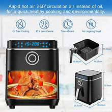 Load image into Gallery viewer, LC POWER Air Fryer,Large Electric Hot Air Fryers Oven Oilless Cooker(Recipe book),Bake Roast Reheat Deep Fryer,LED Digital Touch Screen,8 Cooking Presets,Nonstick Square Frying Pot with Preheat &amp; Shake Reminder,Auto Shut-off and Memory Function,1500W,4.0
