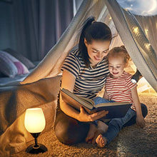 Load image into Gallery viewer, Boncoo Touch Control Table Lamp Dimmable Small Lamp Ambient Light with White Opal Glass Shade Simple Night Light Modern Accent Lamp Bedside Nightstand Lamp for Bedroom Living Room, E12 Bulb Included
