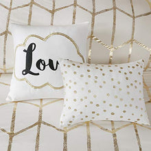 Load image into Gallery viewer, Intelligent Design Raina Duvet Cover Set, Twin/Twin XL, Ivory/Gold

