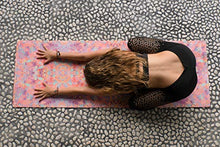 Load image into Gallery viewer, YOGA DESIGN LAB | The Combo Yoga MAT | 2-in-1 Mat+Towel | Eco Luxury | Ideal for Hot Yoga, Power, Bikram, Ashtanga, Sweat | Studio Quality | Includes Carrying Strap! (Kaleidoscope, 3.5mm)
