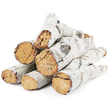 Load image into Gallery viewer, QuliMetal Ceramic White Birch Wood Log, Large Gas Fireplace Logs Set for Indoor Inserts/Outdoor Firebowl, Fire Pits, Vented, Propane, Gel, Ethanol, Electric, Realistic Fireplace Decoration, 6 Pcs

