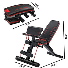 Load image into Gallery viewer, HOLATO Adjustable Weight Bench for Full Body Workout ,Foldable Workout Bench Home Gym Weightlifting and Strength Training,Multi-Purpose Sit up Bench Portable Exercise Bench
