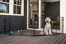 Load image into Gallery viewer, Carlson Pet Products 3-in-1 Extra Tall Weather-Resistant Outdoor 144-Inch Wide Pet Gate, Pen and Fence, Bonus Includes Small Pet Door
