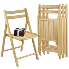 Load image into Gallery viewer, Robin 4-PC Folding Chair Set - Parent,Natural Finish, Set of 4
