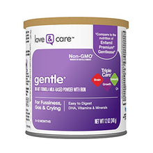 Load image into Gallery viewer, Love &amp; Care Gentle Infant Formula Milk-Based Powder with Iron, 12 Ounce (Pack of 6)
