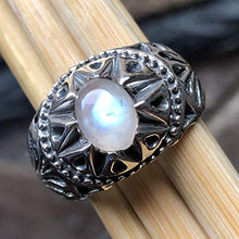 Load image into Gallery viewer, Natural Rainbow Moonstone 925 Solid Sterling Silver Men's Ring Size 8, 9, 10, 11, 12, 13
