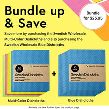 Load image into Gallery viewer, Swedish Wholesale Swedish Dish Cloths - 10 Pack Reusable, Absorbent Hand Towels for Kitchen, Counters &amp; Washing Dishes - Cellulose Sponge Cloth - Eco Friendly Gifts - Assorted
