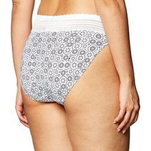 Load image into Gallery viewer, Warner's Women's No Pinching No Problems Dig-Free Comfort Waist with Lace Microfiber Hi-Cut 5109J, Evening Blue Star Print, Medium
