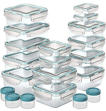 Load image into Gallery viewer, Razab 35 Pc Set Glass Food Storage Containers with Lids - Glass Meal Prep Containers Airtight Glass Bento Boxes BPA-Free 100% Leak Proof (15 lids,15 glass &amp; 5 Plastic Sauce/Dip Containers)
