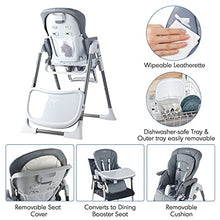 Load image into Gallery viewer, Onasti 7 in 1 High Chair | Converts to Dining Booster Seat with Easy Cleanup Features, Grows with Child with 7 Modes, Ultra Compact High Chair, Ambiance Grey
