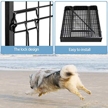 Load image into Gallery viewer, YAHEETECH 40-inch 16 Panel Dog Playpen - Heavy Duty Foldable Metal Pets Playpen Dog Exercise Pen Barrier Kennel with Door Portable Cat Duck Chicken Puppy Fence Outdoor &amp; Indoor Black
