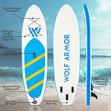 Load image into Gallery viewer, Paddle Board Inflatable Stand Up Paddleboard with SUP Accessories, Waterproof Backpack, Adjustable Paddle, Removable Fin, Non-Slip Deck, Safety Ankle Leash, Hand Pump, Standing Boat for Youth &amp; Adult

