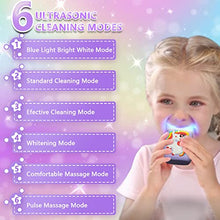 Load image into Gallery viewer, Kids Toothbrush Electric, U Shaped Ultrasonic Automatic Toothbrush with 2 Brush Heads, Six Cleaning Modes, Cartoon Modeling Design for Kids, Special for Birthday Gift (Purple)
