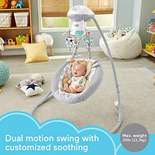Load image into Gallery viewer, Fisher-Price Fawn Meadows Deluxe Cradle 'n Swing, dual motion baby swing with music, sounds, and motorized mobile [Amazon Exclusive]
