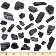 Load image into Gallery viewer, Dancing Bear Black Tourmaline &amp; Selenite Combo Pack (1 LB Each) Bulk Rough Raw Natural Stones for Good Vibes, EMF &amp; Radiation Protection, Healing Crystals, Info Cards, Cleansing Energy, Made in USA
