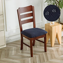 Load image into Gallery viewer, Genina Waterproof Seat Covers for Dining Room Chairs Covers Dining Chair Cover Kitchen Chair Covers (Navy Blue, 4 Pcs)
