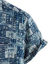 Load image into Gallery viewer, VATPAVE Mens Front Pocket Hawaiian Shirts Casual Short Sleeve Button Down Beach Shirts 3X-Large Navy Flower

