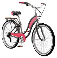 Load image into Gallery viewer, Kulana Lakona Tide Adult Beach Cruiser Bike, 26-Inch Wheels, 7-Speed, Gray/Pink (R7317AZ)
