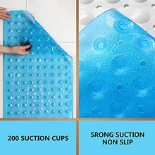 Load image into Gallery viewer, Sheepping Baby Bath Mat Non Slip Extra Long Bathtub Mat for Kids 40 X 16 Inch - Eco Friendly Bath Tub Mat with 200 Big Suction Cups,Machine Washable Shower Mat (Blue)

