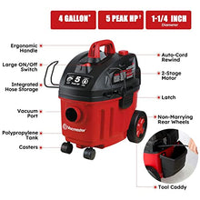 Load image into Gallery viewer, Vacmaster VF408 4 Gallon Wet/Dry Vacuum Cleaner with 2-Stage Motor
