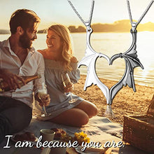 Load image into Gallery viewer, THUNARAZ Dragon Wing Matching Necklaces Bracelets for Couples Love Pendant Couple Necklace Angel Devil Wings Rings Couple Family Friendship Jewelry Gift Set

