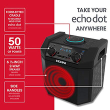 Load image into Gallery viewer, ION 50W Outdoor Echo Dot Speaker Dock/Portable Alexa Accessory With Bluetooth Connectivity and 50 Hour Rechargeable Battery, Tailgater Smart
