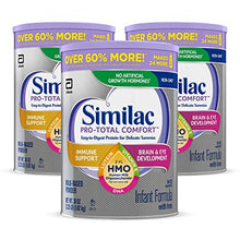 Load image into Gallery viewer, Similac Pro-Total Comfort Infant Formula OPTI-GRO, Non-GMO, Easy-to-Digest, Gentle Formula, with 2’-FL HMO, for Immune Support, Baby Formula, Powder, 36 Ounce, Pack of 3
