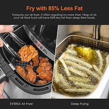 Load image into Gallery viewer, Air Fryer EVERUS 1700-Watts Hot Air Fryer Oven XL 5.8QT, Stainless Steel Electric Air Fryer Oilless Cooker with 8 Presets, Nonstick Square Basket, 2 Years Warranty, ETL Listed
