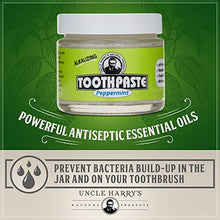 Load image into Gallery viewer, Uncle Harry's Peppermint Remineralizing Toothpaste | Natural Whitening Toothpaste Freshens Breath &amp; Promotes Enamel | Vegan Fluoride Free Toothpaste (4 Pack)
