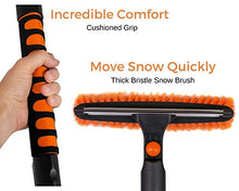 Load image into Gallery viewer, Snow MOOver 39" Extendable Snow Brush with Squeegee and Ice Scraper - Foam Grip - Auto Windshield Snowbrush - no Scratch Removal Tool - Car Truck SUV Winter Remover
