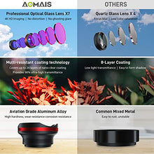 Load image into Gallery viewer, Phone Camera Lens, AOMAIS Pro Camera Lens Kit Compatible with iPhone/Samsung/Google Pixel etc, Macro and Wide Angle Lens with LED Light, Quick-Release Lanyard &amp; Travel Case
