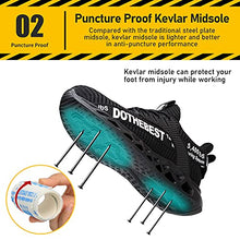 Load image into Gallery viewer, Steel Toe Shoes for Men Lightweight Indestructible Work Sneakers for Women Puncture Proof Comfortable Slip On Safety Shoes for Industrial,Coustruction
