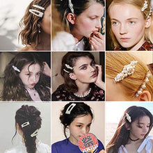 Load image into Gallery viewer, 12 Pcs Pearl Hair Clips Large Hair Clips Pins Barrette Ties Hair for Women Girls Elegant Handmade Fashion Hair Accessories Pearl Hair Clips for Party Wedding Daily
