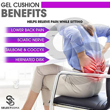 Load image into Gallery viewer, Purple Gel Seat Cushion for Long Sitting – Back, Sciatica, Hip, Tailbone Pain Relief Cushion – Gel Seat Cushion for Office Chair, Cars, Long Trips – Egg Seat Gel Cushion for Wheelchair Pressure Relief
