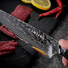 Load image into Gallery viewer, 8 inch Chef's Knife - SMTENG High Carbon German Steel Kitchen Knife - Full Tang Design Ergonomic Handle - Professional Cooking Carving Knives
