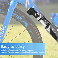 Load image into Gallery viewer, Mini Bike Pump Bicycle Tire Frame Pump 120 PSI High Pressure Portable Bicycle Air Pump Fits Presta &amp; Schrader Floor Bike Tyre Pump for Road Mountain BMX Bikes Sports Balls,Inflatables Items(Silver)
