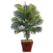 Load image into Gallery viewer, Nearly Natural 6536 Areca Palm with Wicker Basket Decorative Silk Plant, Green,10.5" x 10.5" x 40"
