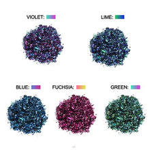 Load image into Gallery viewer, LET'S RESIN Chameleon Flakes, 5 Color Intense Colorshift Pigment Powder for Resin Crafts/Tumblers, Chrome Powder Pigment for Nail Art/Paint/Soap Making
