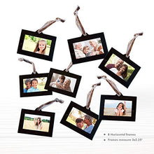Load image into Gallery viewer, Klikel Family Tree Photo Frame Ornaments - 8 Horizontal Hanging Picture Frames - 1.5" X 2.5" Photo Opening
