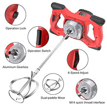 Load image into Gallery viewer, IMAYCC Portable Concrete Mixers 2100W Adjustable 6 Speed Handheld Electric Concrete Cement Mixer Thinset Mortar Grout Plaster Paint Mixer Stirring Tool AC 110V
