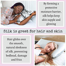 Load image into Gallery viewer, Celestial Silk 100% Silk Pillowcase for Hair Zippered Luxury 25 Momme Mulberry Silk Charmeuse Silk on Both Sides of Cover -Gift Wrapped- (Standard, Silver)
