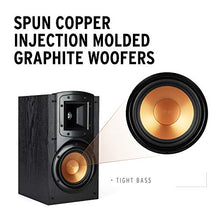 Load image into Gallery viewer, Klipsch Synergy Black Label B-200 Bookshelf Speaker Pair with Proprietary Horn Technology, a 5.25” High-Output Woofer and a Dynamic .75” Tweeter for Surrounds or Front Speakers in Black
