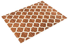 Load image into Gallery viewer, Anji Mountain Chair Mat Rug'd Collection, 1/4" Thick - For Low Pile Carpets &amp; Hard Surfaces, Nizwa , Brown and Ivory Trellis
