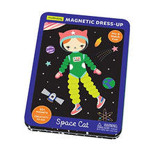 Load image into Gallery viewer, Mudpuppy Space Cat Magnetic Tin – Includes 3 Sheet of Mix &amp; Match Dress Up Magnets and 2 Background Scenes – Toy Magnets for Kids with Hinged Storage Tin – Great Travel Activity for Kids and Toddlers
