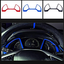 Load image into Gallery viewer, Boltry for Honda 10th Civic 2016~2021 Full Set of Car Interiors Instrument Panel Decorative Center Console Moulding Trim Air Outlet Automotive Steering Wheel Cover Accessories 16Pcs-Blue
