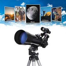 Load image into Gallery viewer, EastPole 70mm Telescope for Beginners and Kids, Refracter Travel Scope for Viewing Moon Stargazing Outdoor Activities, FMC Lens, BAK4 Prism, Tripod and 2019 New Smartphone Mount (MidnightBlack)
